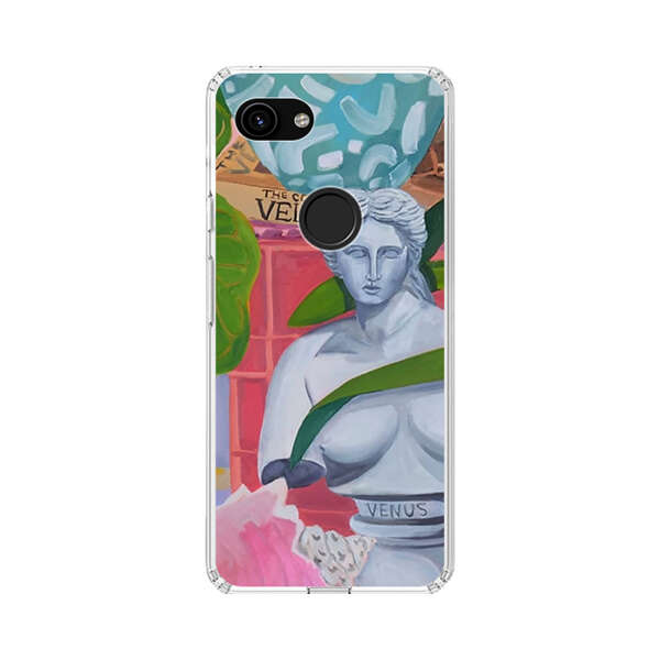 Classical Venus Bust with Green Leaves and Vibrant Vases Google Pixel 3a Case