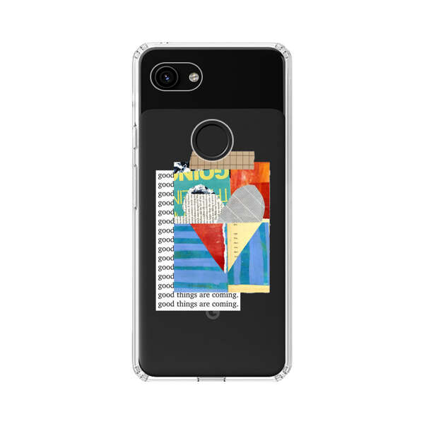 Colorful Abstract Collage with Geometric Shapes Google Pixel 3a Case