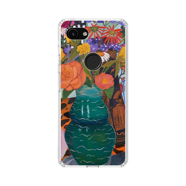 Colorful Still Life with Flower Vases and Shell Google Pixel 3a Case