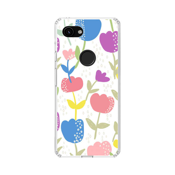 Colorful Tulip Floral Pattern Google Pixel 3a Case