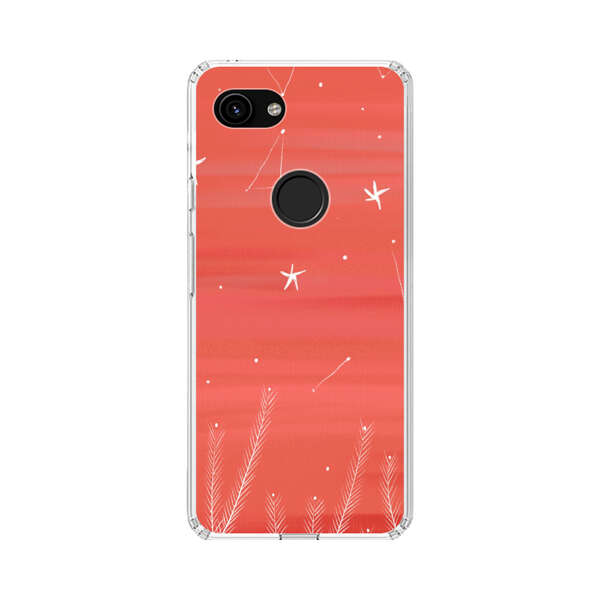 Coral Night Sky with Stars and Plants Google Pixel 3a Case