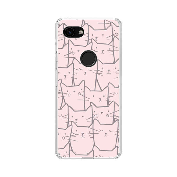 Cute Hand Drawn Cat Pattern Google Pixel 3a Case