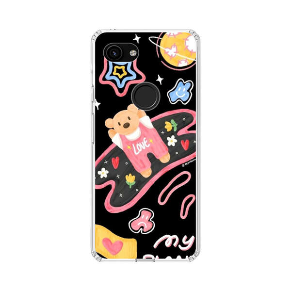Cute Teddy Bear Love Space Design Google Pixel 3a Case