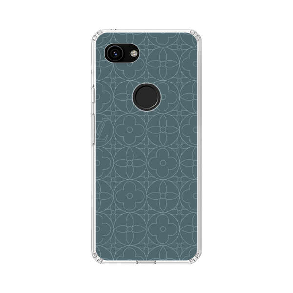 Elegant Blue Geometric Floral Pattern Google Pixel 3a Case
