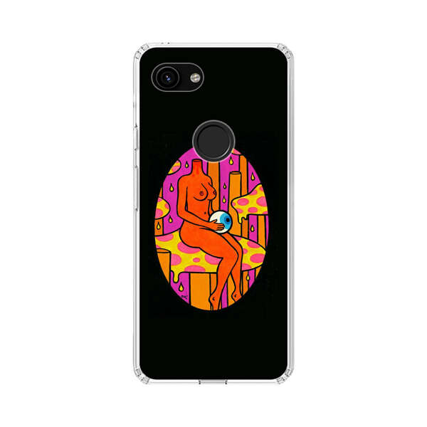 Faceless Nude Figure Holding Sphere Abstract Art Google Pixel 3a Case