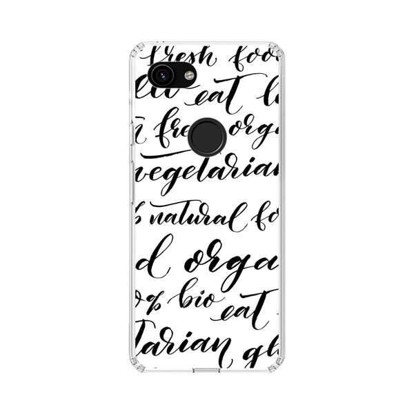 Healthy Food Lifestyle Calligraphy Pattern Google Pixel 3a Case