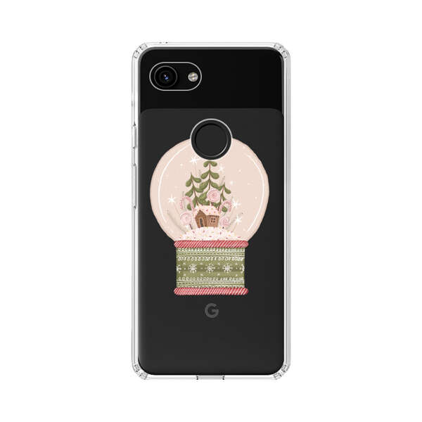 Holiday Snow Globe with Gingerbread House Google Pixel 3a Case
