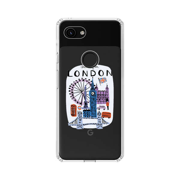 London Iconic Landmarks Illustration Google Pixel 3a Case