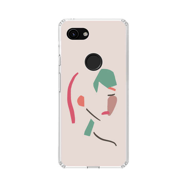 Minimalist Abstract Line Art Woman Face Google Pixel 3a Case