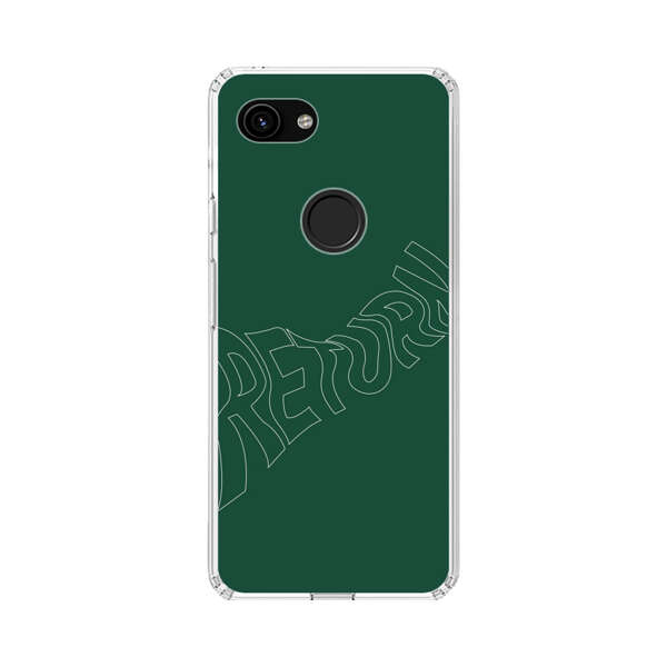 Minimalist Green Wavy Return Text Google Pixel 3a Case