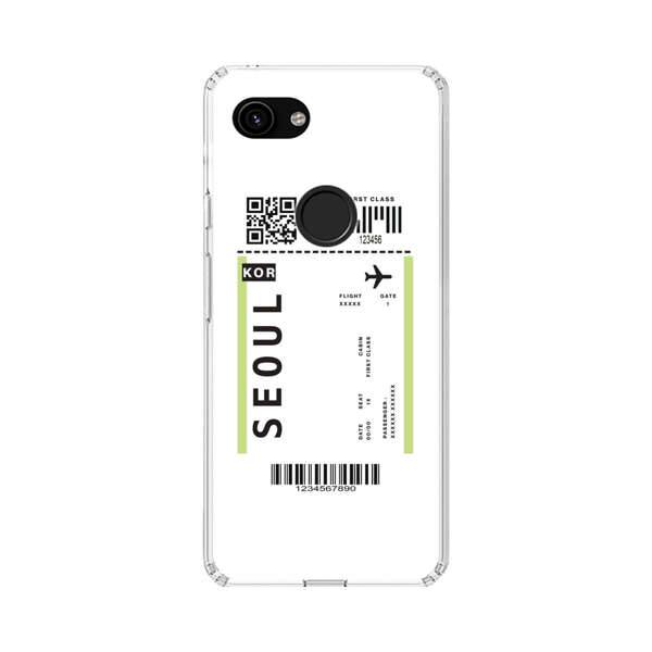 Minimalist Seoul Boarding Pass Google Pixel 3a Case