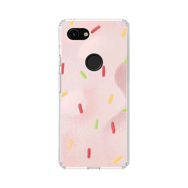 Pastel Pink Sprinkles Pattern Google Pixel 3a Case