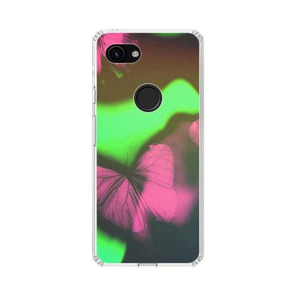 Pink Butterflies Green Background Google Pixel 3a Case