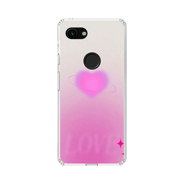 Pink Glowing Heart Love Sparkle Google Pixel 3a Case