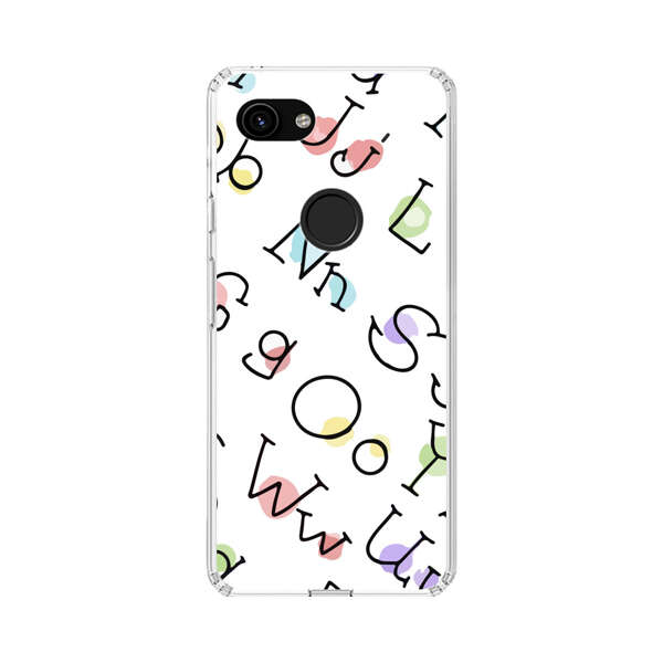 Playful Alphabet Pattern with Colorful Letters Google Pixel 3a Case