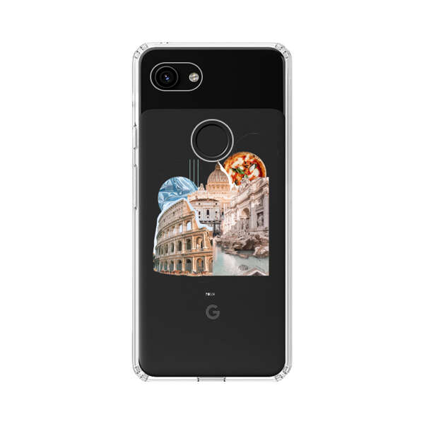 Rome Landmarks with Pizza Google Pixel 3a Case