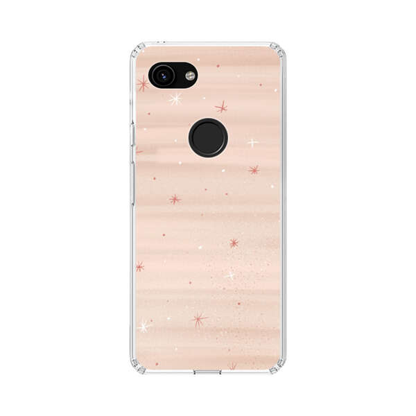 Soft Pink Background with Delicate Stars Google Pixel 3a Case