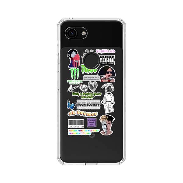 Sticker Collage Edgy Expressive Pop Culture Google Pixel 3a Case