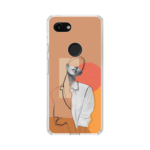 Stylish Abstract Portrait Art Google Pixel 3a Case