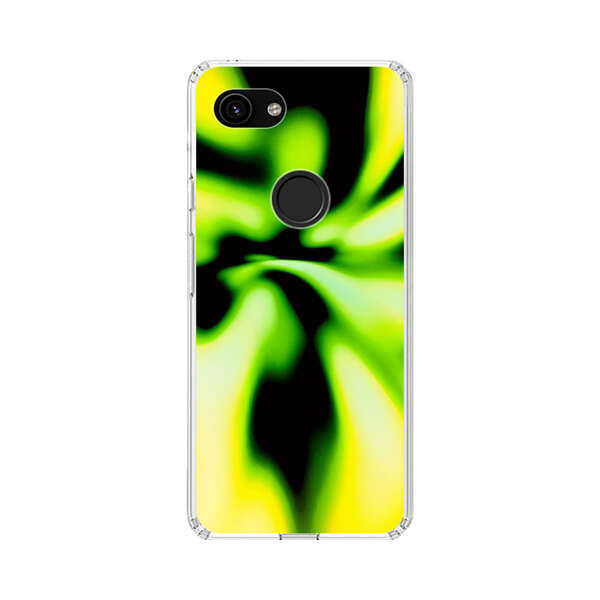 Vibrant Abstract Green and Yellow Swirl Google Pixel 3a Case