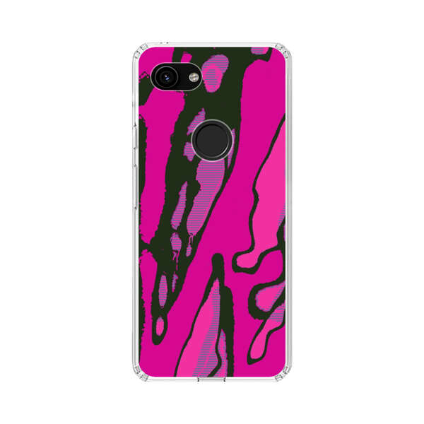 Vibrant Abstract Magenta Black Pattern Google Pixel 3a Case