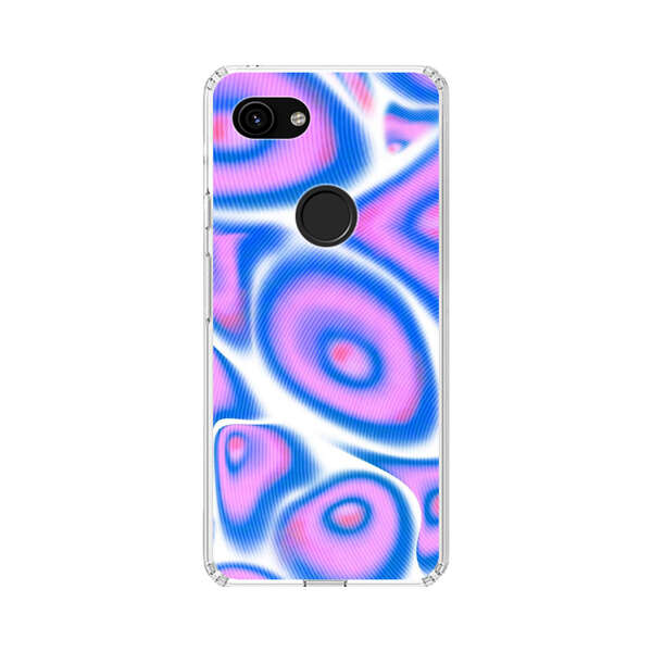 Vibrant Abstract Pink and Blue Swirl Pattern Google Pixel 3a Case