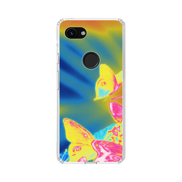 Vibrant Colorful Neon Butterflies Abstract Google Pixel 3a Case