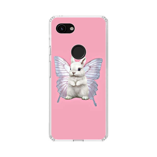 White Bunny with Butterfly Wings Google Pixel 3a Case