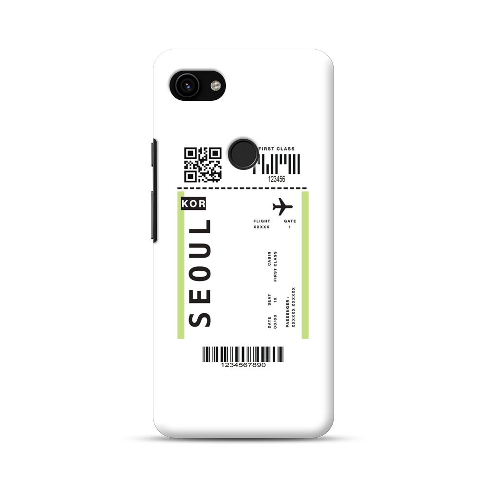 Minimalist Seoul Boarding Pass Google Pixel 3a Hard Case