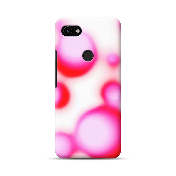 Abstract Pink and Red Blurry Circles Google Pixel 3a Hard Case