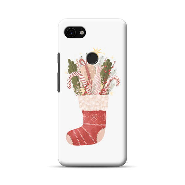 Christmas Stocking with Gifts and Candy Canes Google Pixel 3a Hard Case