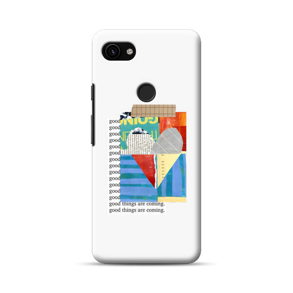 Colorful Abstract Collage with Geometric Shapes Google Pixel 3a Hard Case