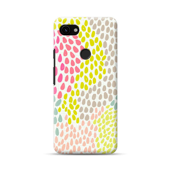 Colorful Abstract Teardrop Pattern Google Pixel 3a Hard Case