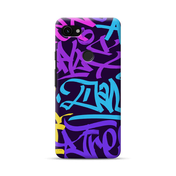 Colorful Graffiti Pattern Google Pixel 3a Hard Case