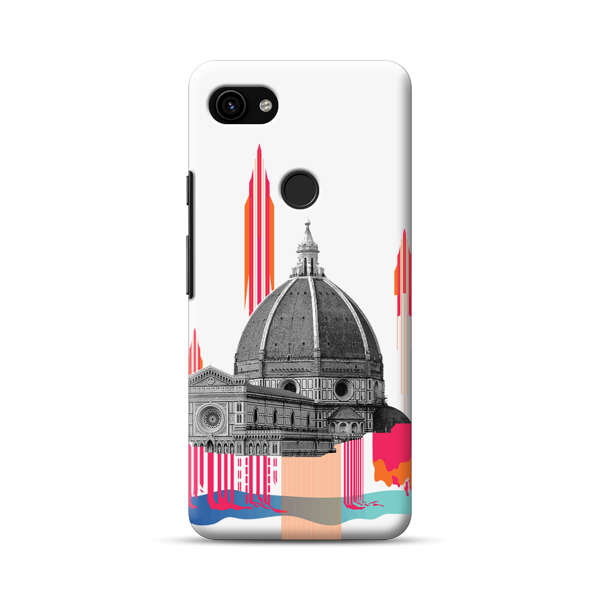 Florence Cathedral Dome Artistic Illustration Google Pixel 3a Hard Case