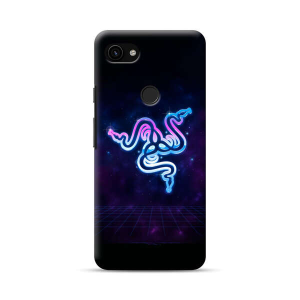 Glowing Neon Triple Snake Google Pixel 3a Hard Case