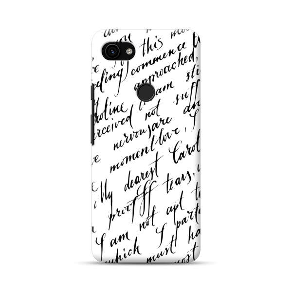 Handwritten Calligraphy Google Pixel 3a Hard Case