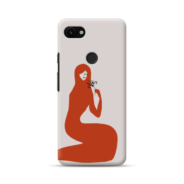Minimalist Abstract Woman Silhouette Google Pixel 3a Hard Case