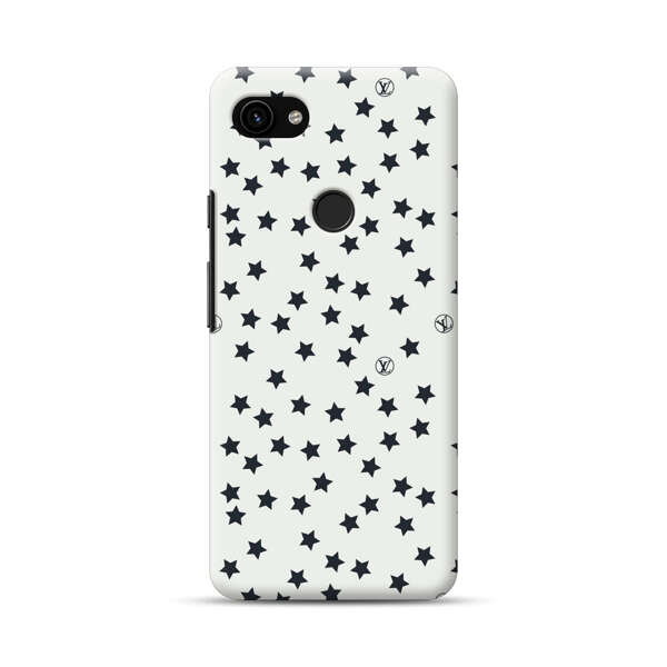 Minimalist Black Stars Pattern Google Pixel 3a Hard Case