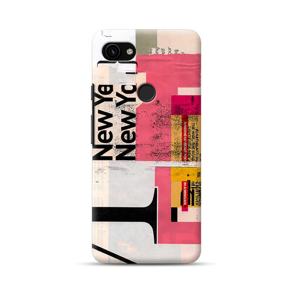 Modern Abstract Collage Artwork Google Pixel 3a Hard Case