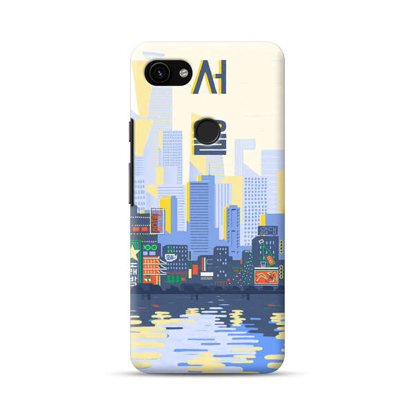 Modern City Skyline Reflection Google Pixel 3a Hard Case