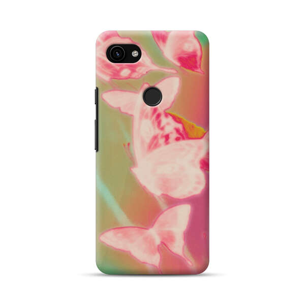 Pink Butterflies Dreamy Colorful Background Google Pixel 3a Hard Case