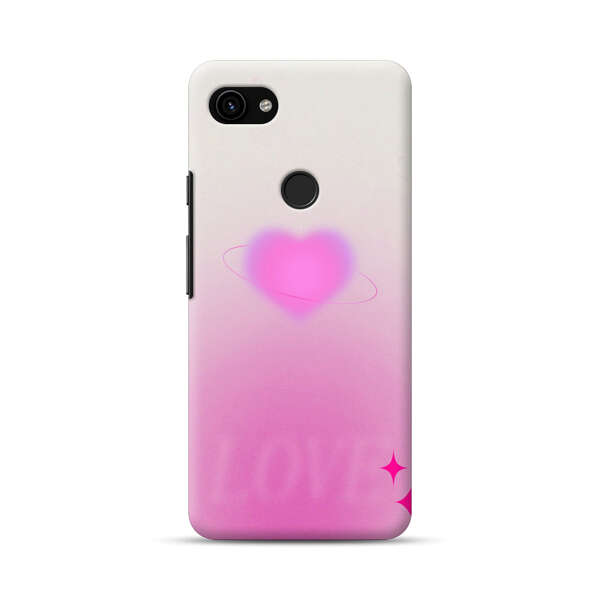 Pink Glowing Heart Love Sparkle Google Pixel 3a Hard Case