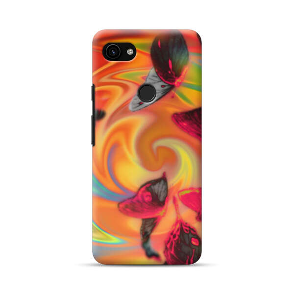 Psychedelic Butterflies Swirl Google Pixel 3a Hard Case