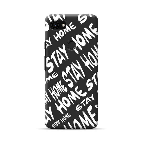 Stay Home Pattern Google Pixel 3a Hard Case