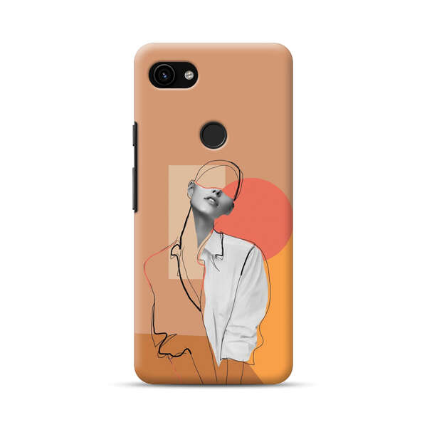 Stylish Abstract Portrait Art Google Pixel 3a Hard Case