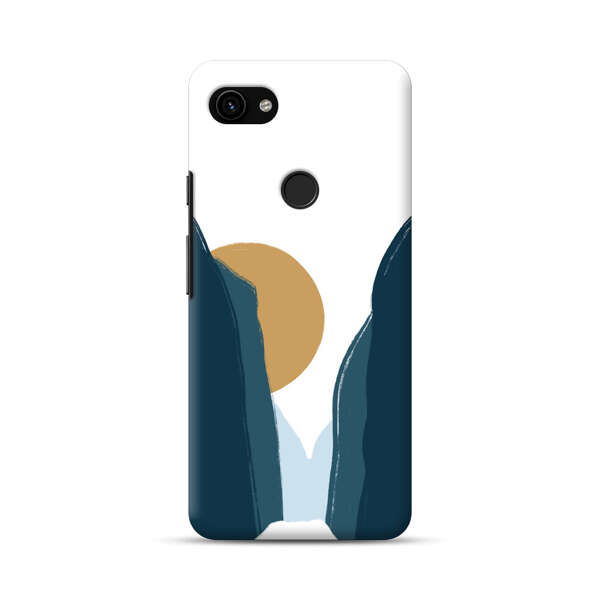Sunset Between Dark Cliffs Google Pixel 3a Hard Case