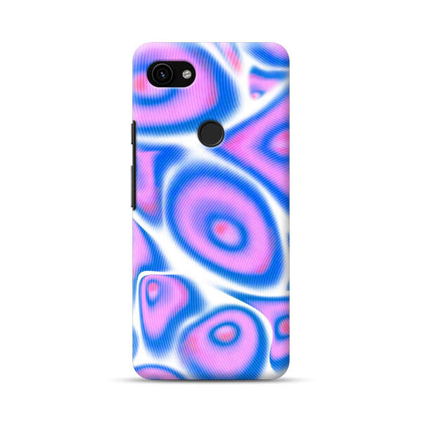 Vibrant Abstract Pink and Blue Swirl Pattern Google Pixel 3a Hard Case