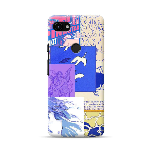 Vibrant Retro Pop Art Collage Google Pixel 3a Hard Case