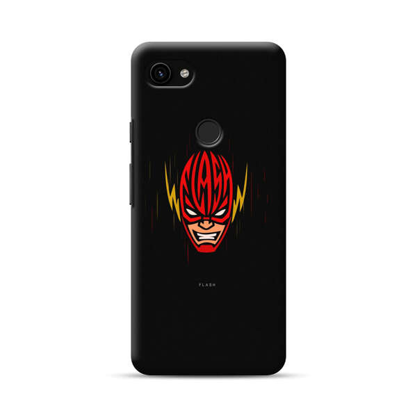Vibrant Superhero Face with Lightning Bolts Google Pixel 3a Hard Case